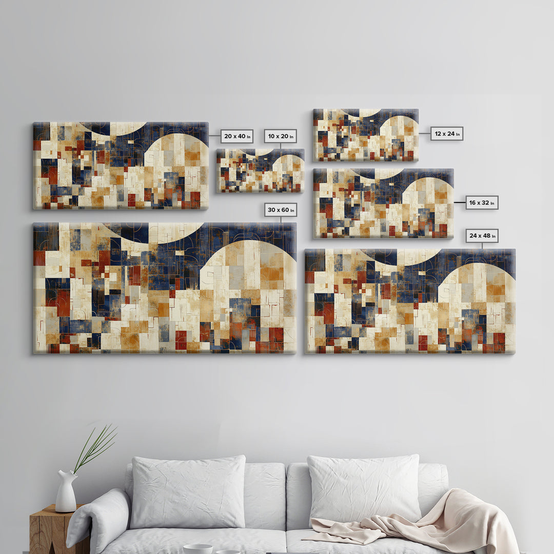 Earthy Plaster Texture Abstract Framed Canvas Print, General Fine Art, Wall Art, Living Room Decor, Abstract Art, GEN-2x1-35