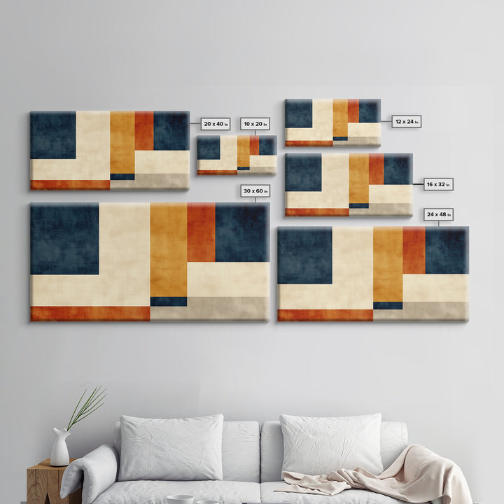 Modern Geometric Composition Canvas Print, General Fine Art, Art, Living Room Decor, Abstract Art, Mid Century Modern, GEN-2x1-54