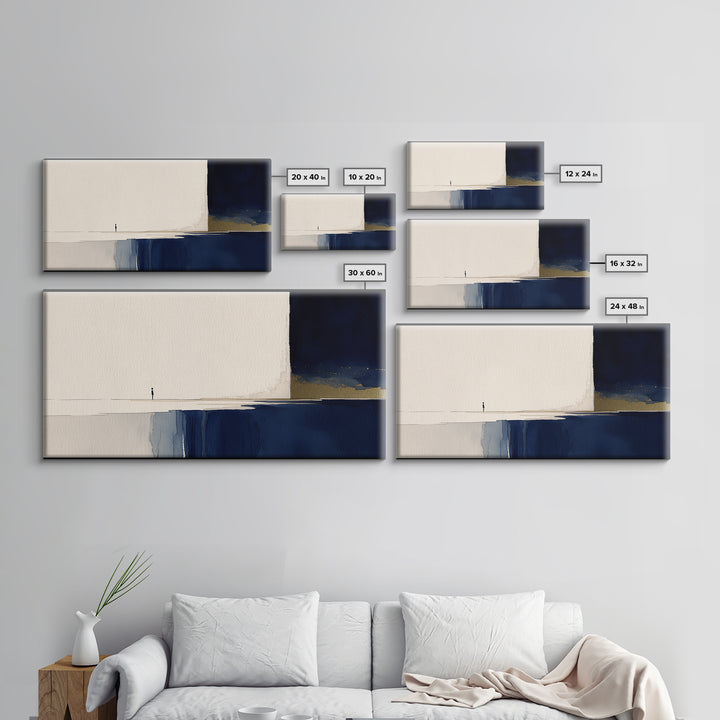 Minimal Black Line Figure on Textured Paper Canvas Print, General Fine Art, Canvas Wall Art, Living Room Decor, Fine Art, GEN-2x1-71