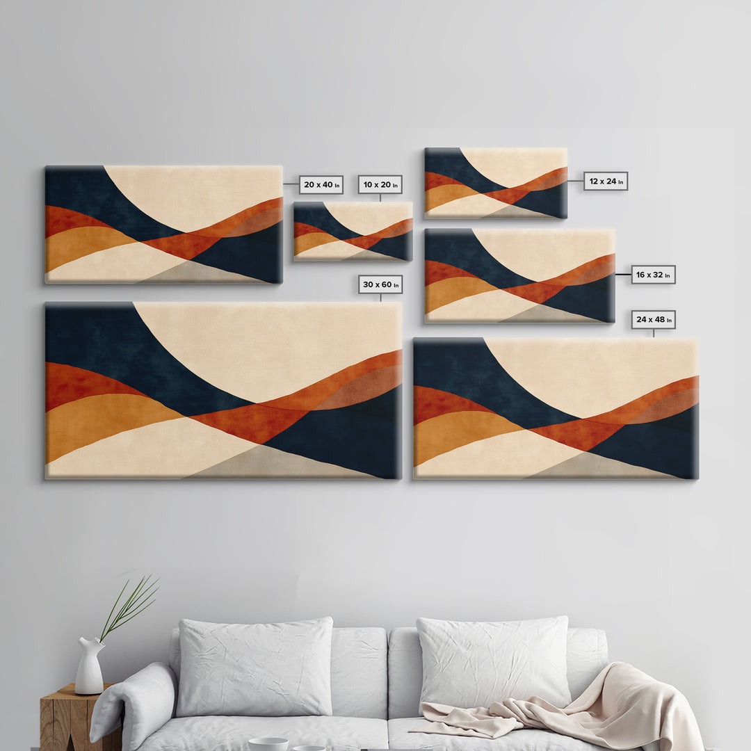 Warm Terracotta Abstract Canvas Print, General Fine Art, Print, Living Room Decor, Abstract Art, Art Deco, Wall Hanging, GEN-2x1-98