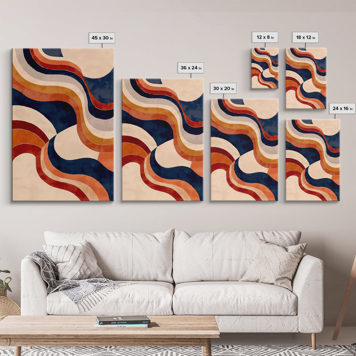 Warm Terracotta Abstract Canvas Print, General Fine Art, Wall Art, Living Room Decor, Abstract Art, Printable, GEN-2x3-14