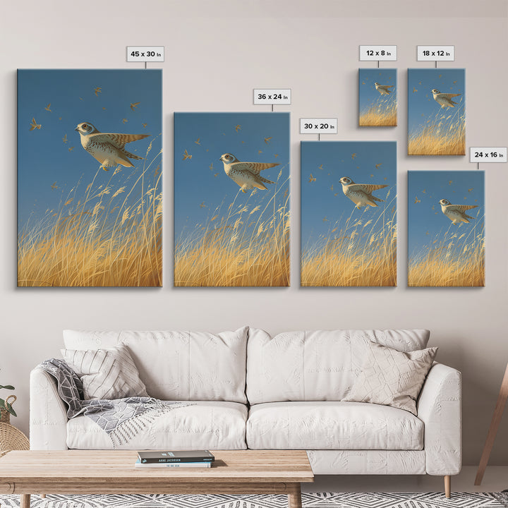 Minimal Birds in Flight over an Open Framed Canvas Print, General Fine Art, Minimalist Decor, Living Room Decor, Fine Art, GEN-2x3-30