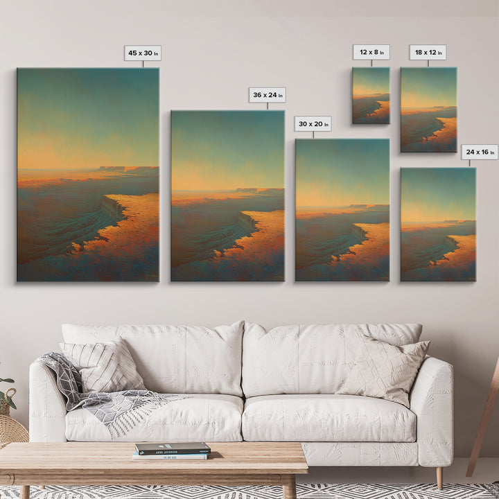 Serene Desert Horizon Canvas Print, General Fine Art, Printable Wall Art, Living Room Decor, Fine Art, Canvas Wall Art, GEN-2x3-49