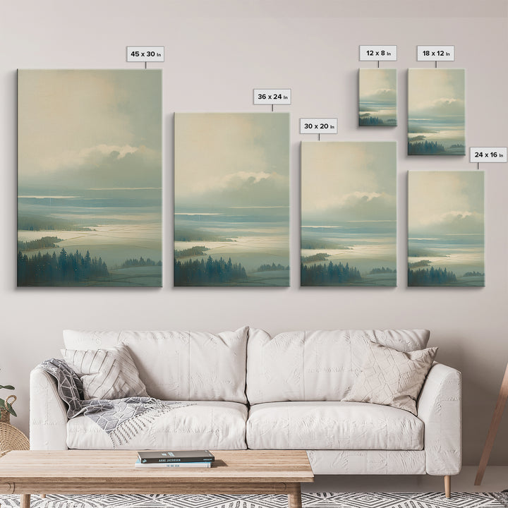 Quiet Abstract Landscape Canvas Print, General Fine Art, Art Deco, Living Room Decor, Fine Art, Fine Art Print, GEN-2x3-57