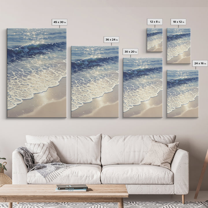 Coastal Water Study Canvas Print, General Fine Art, Mid Century Modern, Living Room Decor, Fine Art, Bedroom Decor, GEN-2x3-61