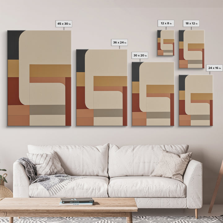 Modern Geometric Composition Canvas Print, General Fine Art, Decor, Living Room Decor, Fine Art, Digital Wall Art, GEN-2x3-66