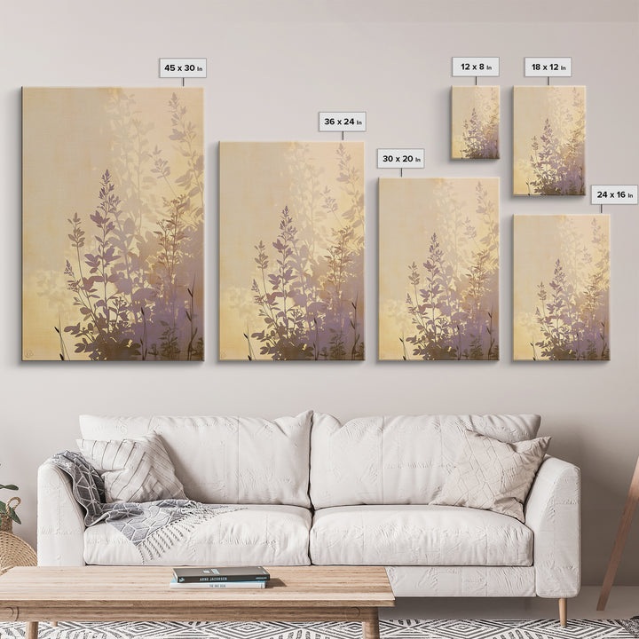 Botanical Silhouette Series Canvas Print, General Fine Art, Large Wall Art, Living Room Decor, Fine Art, Modern Decor, GEN-2x3-77