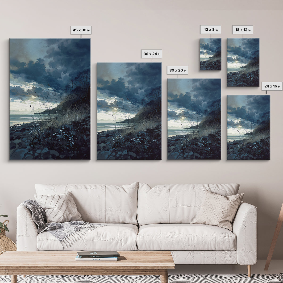 Quiet Abstract Landscape Canvas Print, General Fine Art, Art Deco, Living Room Decor, Fine Art, Fine Art Print, GEN-2x3-81