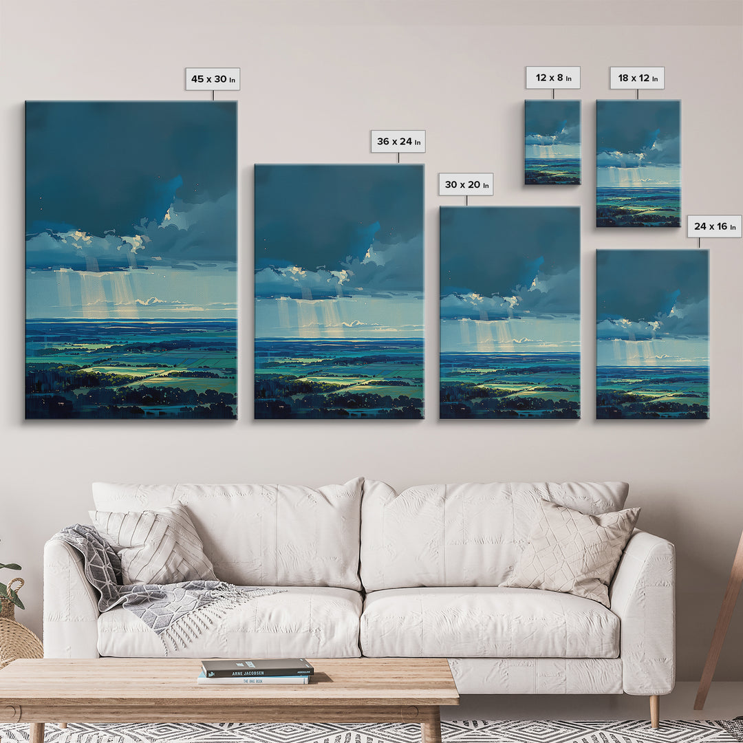 Quiet Abstract Landscape Canvas Print, General Fine Art, Art Prints, Living Room Decor, Fine Art, Wall Hanging, GEN-2x3-9