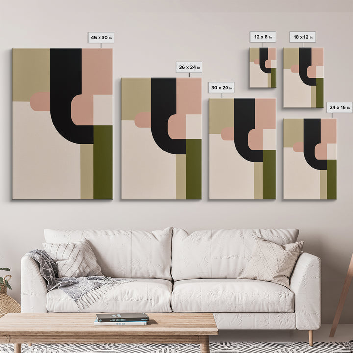 Modern Geometric Composition Framed Canvas Print, General Fine Art, Printable, Living Room Decor, Fine Art, Framed Wall Art, GEN-2x3-90