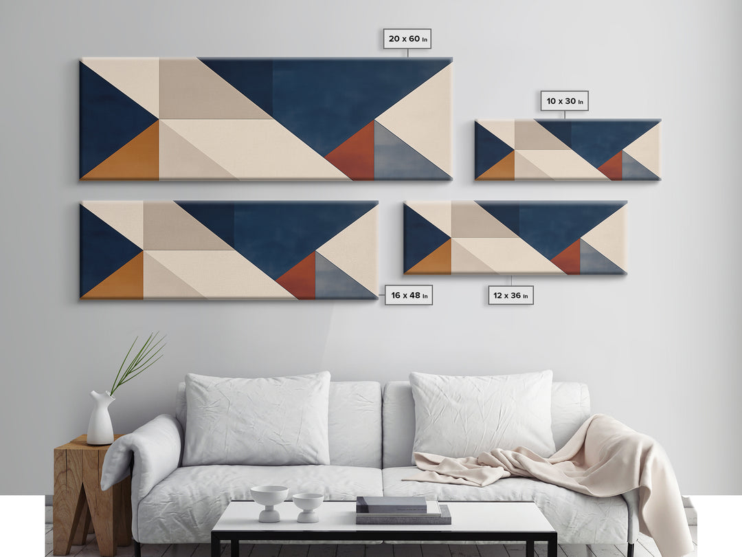 Modern Geometric Composition Canvas Print, General Fine Art, Wall Art Prints, Living Room Decor, Abstract Art, GEN-3x1-26