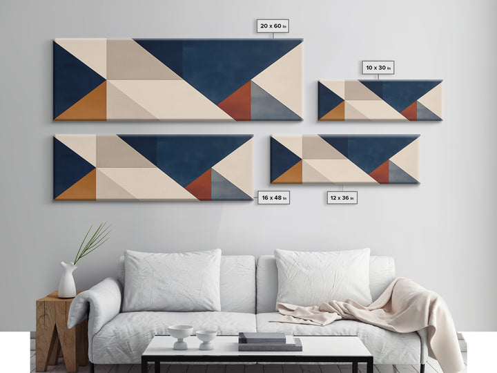 Modern Geometric Composition Canvas Print, General Fine Art, Wall Art Prints, Living Room Decor, Abstract Art, GEN-3x1-26