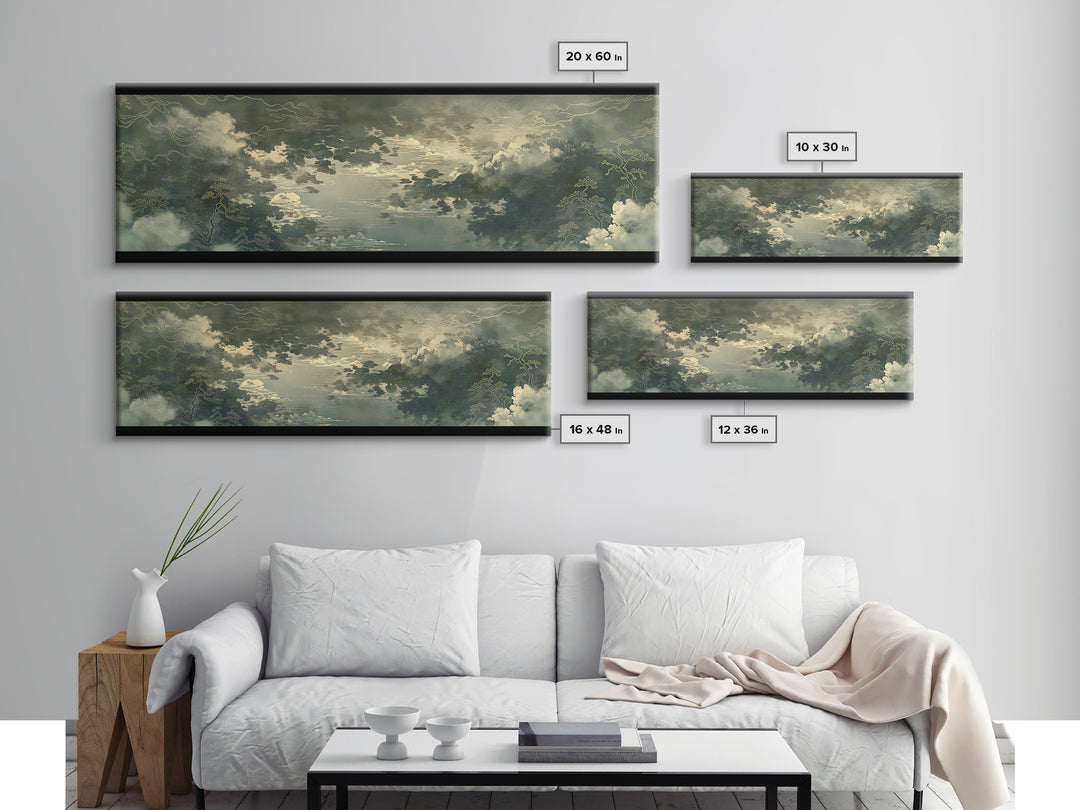 Quiet Abstract River Shape Canvas Print, General Fine Art, Neutral Decor, Living Room Decor, Fine Art, Home Decor, GEN-3x1-40