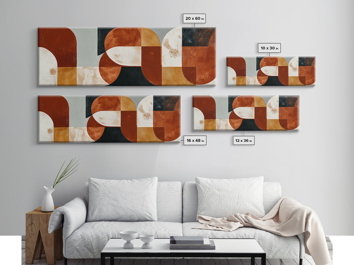 Warm Terracotta Abstract Canvas Print, General Fine Art, Wall Art, Living Room Decor, Abstract Art, Printable, GEN-3x1-70