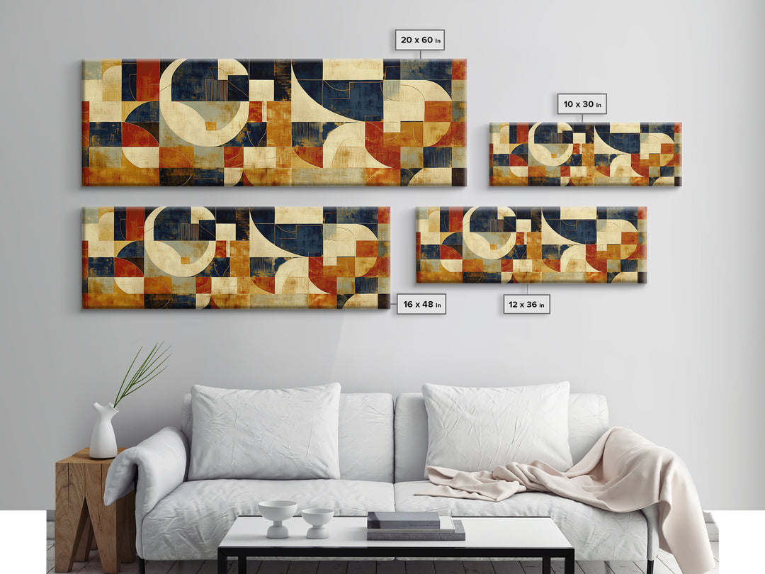 Earthy Plaster Texture Abstract Framed Canvas Print, General Fine Art, Canvas, Living Room Decor, Abstract Art, GEN-3x1-79