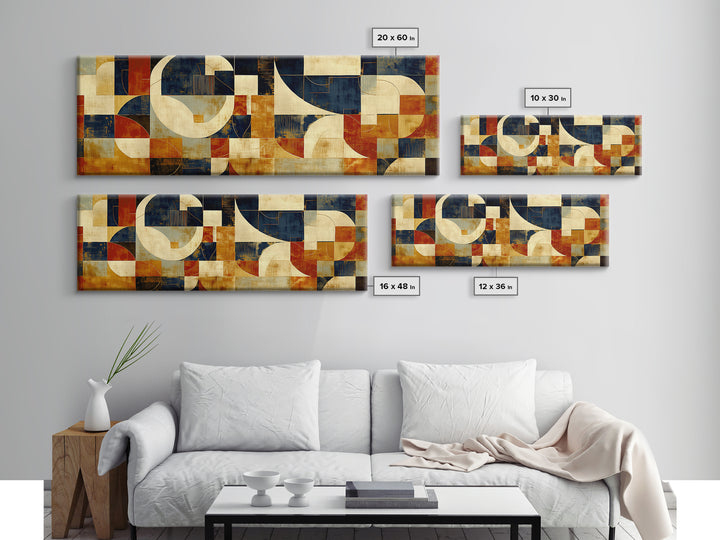 Earthy Plaster Texture Abstract Framed Canvas Print, General Fine Art, Canvas, Living Room Decor, Abstract Art, GEN-3x1-79