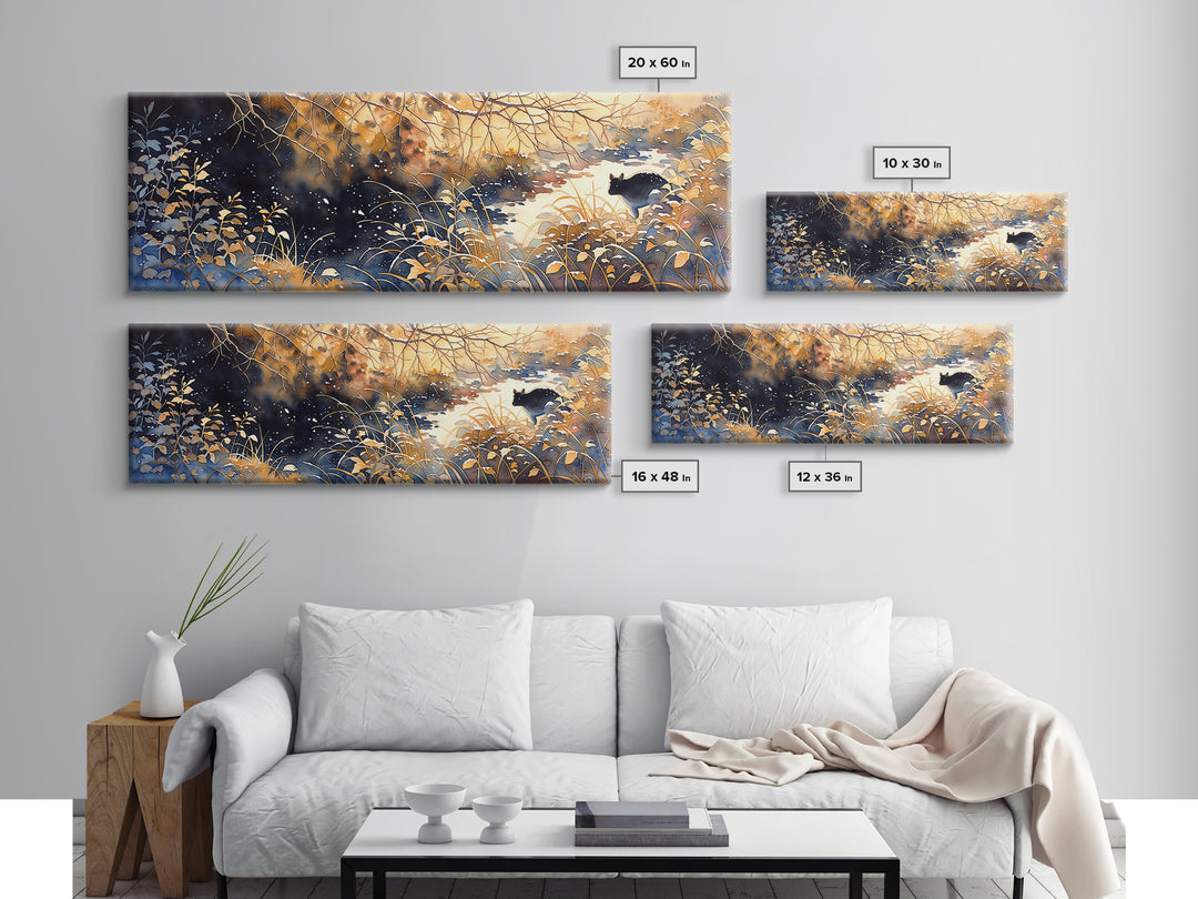 Soft Watercolor Branch Study Framed Canvas Print, General Fine Art, Digital Prints, Living Room Decor, Oil Painting, GEN-3x1-99