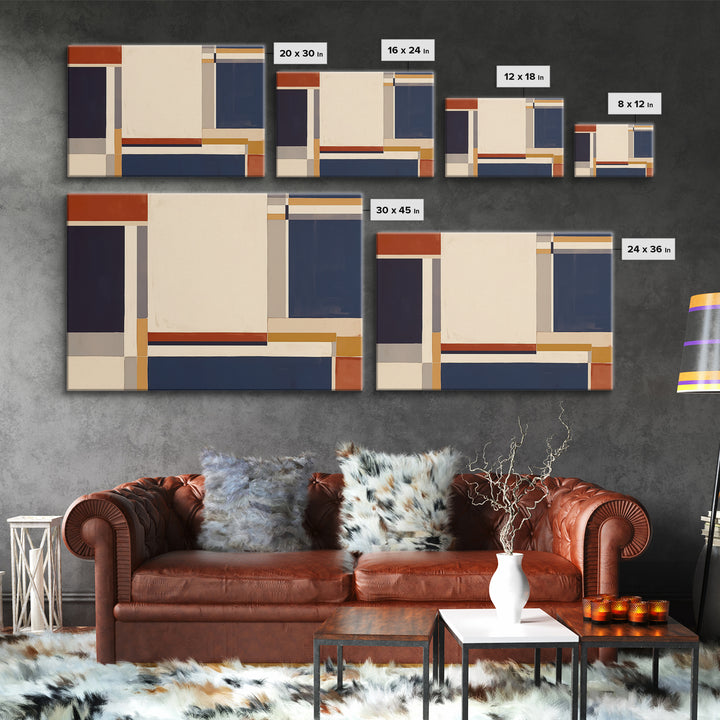 Modern Geometric Composition Framed Canvas Print, General Fine Art, Printable, Living Room Decor, Fine Art, Framed Wall Art, GEN-3x2-14