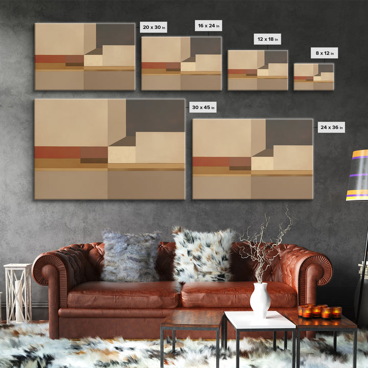 Modern Geometric Composition Canvas Print, General Fine Art, Oil Painting, Living Room Decor, Abstract Art, Gallery Decor, GEN-3x2-38