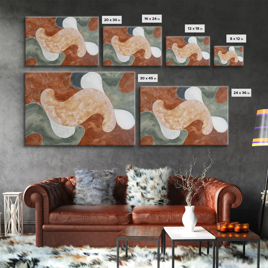 Warm Terracotta Abstract Canvas Print, General Fine Art, Original Art, Living Room Decor, Abstract Art, Boho Decor, GEN-3x2-58