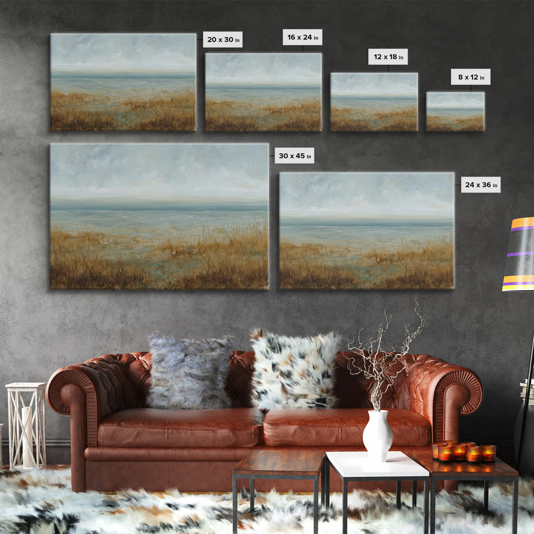 Quiet Abstract Landscape Framed Canvas Print, General Fine Art, Room Decor, Living Room Decor, Fine Art, Digital Prints, GEN-3x2-77