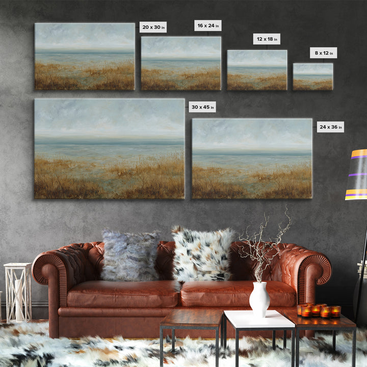 Quiet Abstract Landscape Framed Canvas Print, General Fine Art, Room Decor, Living Room Decor, Fine Art, Digital Prints, GEN-3x2-77
