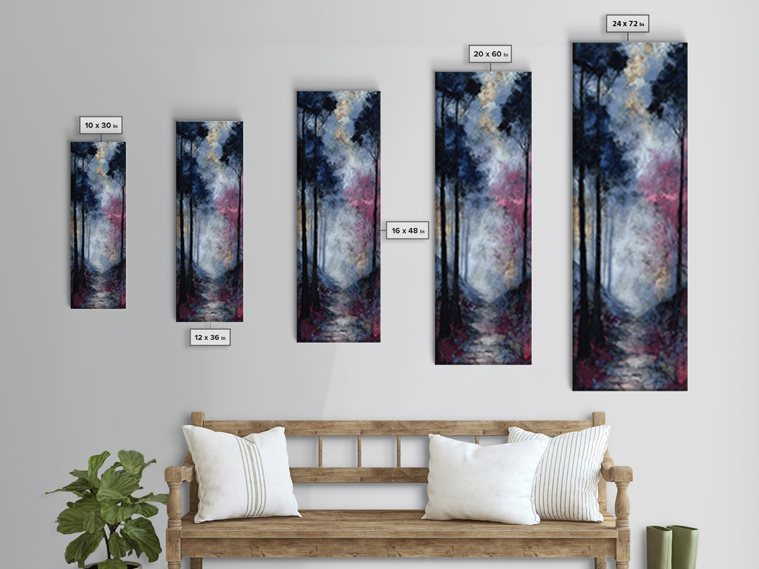 Haunted Forest Path Canvas Print, Gothic Art, Contemporary Art, Living Room Decor, Gothic, Art Nouveau, Canvas Tote Bag, GOT-1x3-7