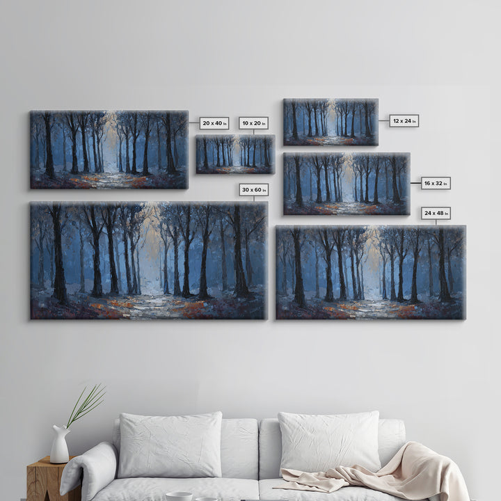 Haunted Forest Path Canvas Print, Gothic Art, Art Prints, Living Room Decor, Gothic, Dark Academia Decor, Whimsigoth Decor, GOT-2x1-39