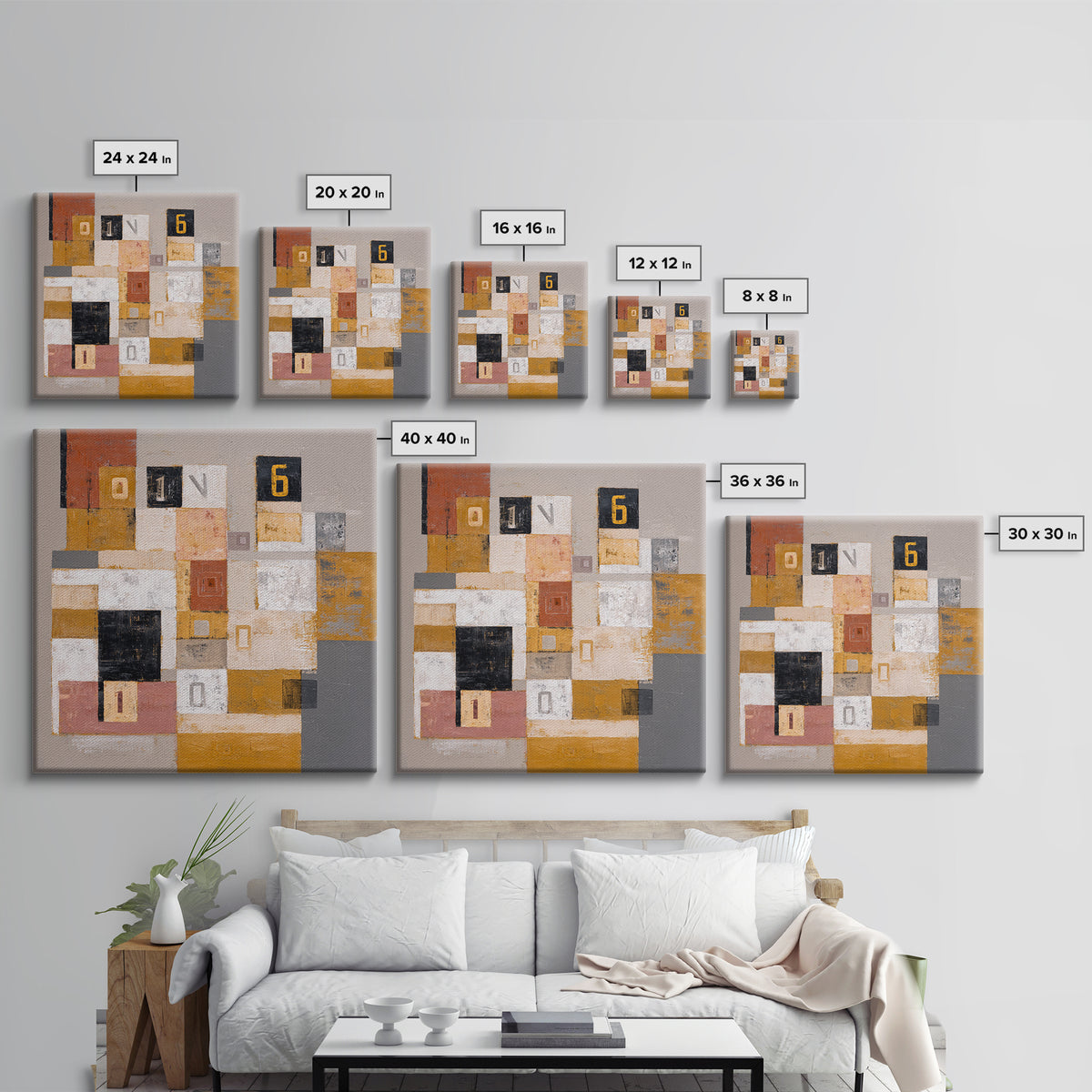 Scoreboard Numbers as Abstract Design Framed Canvas Print, Game Room Art, Unique Home Decor, Game Room Decor, Fine Art, Play, GRA-1x1-24
