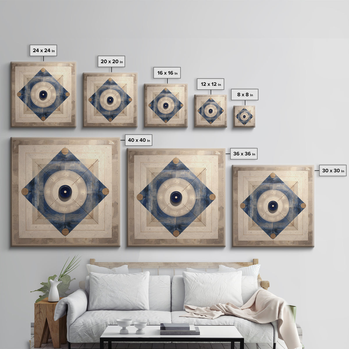 Air Hockey Puck Framed Canvas Print, Game Room Art, Playroom Wall Decor, Game Room Decor, Abstract Art, Play, Statement Artwork, GRA-1x1-42