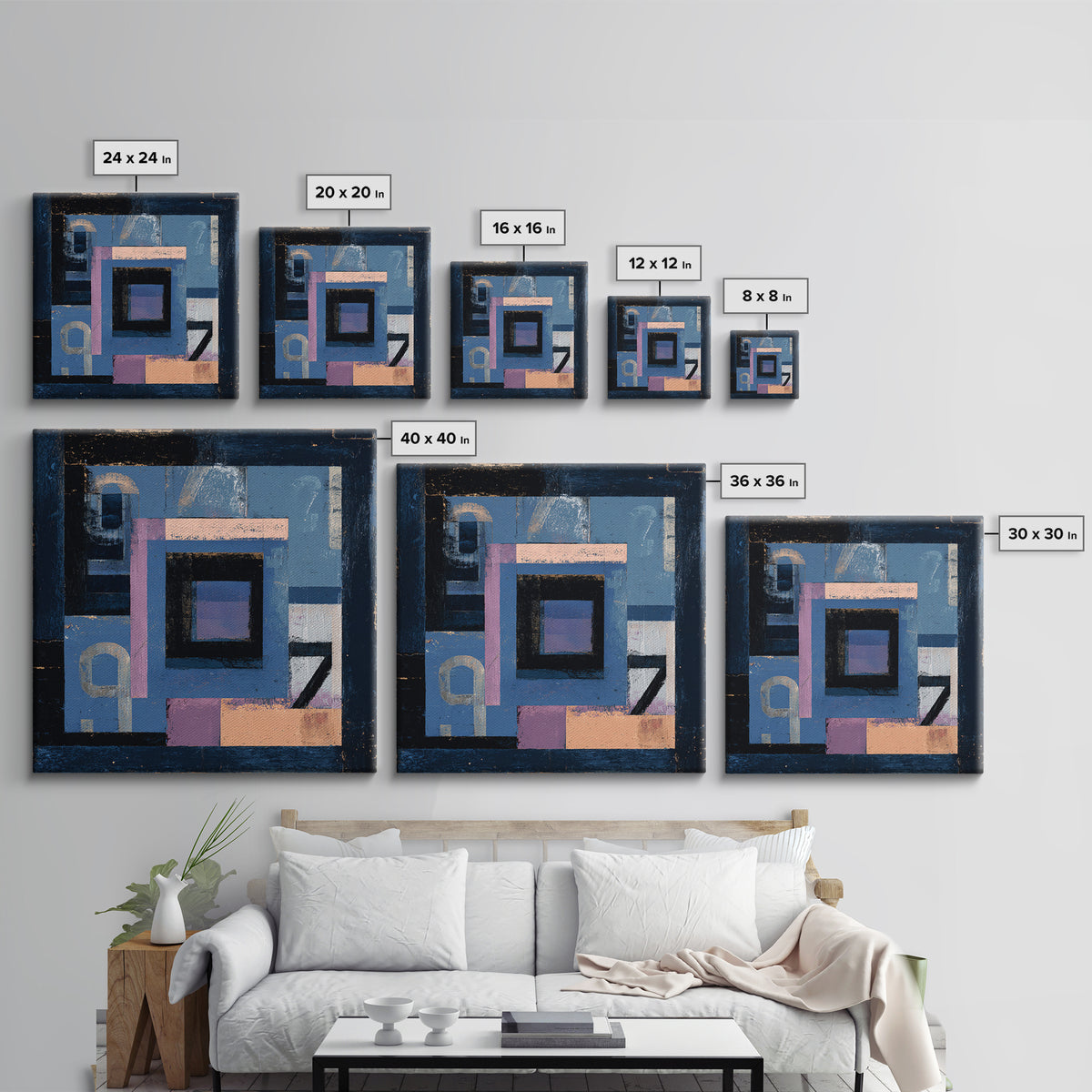 Scoreboard Numbers as Abstract Design Framed Canvas Print, Game Room Art, Wall Decor, Game Room Decor, Fine Art, Play, GRA-1x1-48