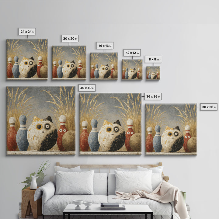 Bowling Ball and Pins Canvas Print, Game Room Art, Modern Decor, Game Room Decor, Fine Art, Play, Home Decor, Wall Decor, GRA-1x1-86