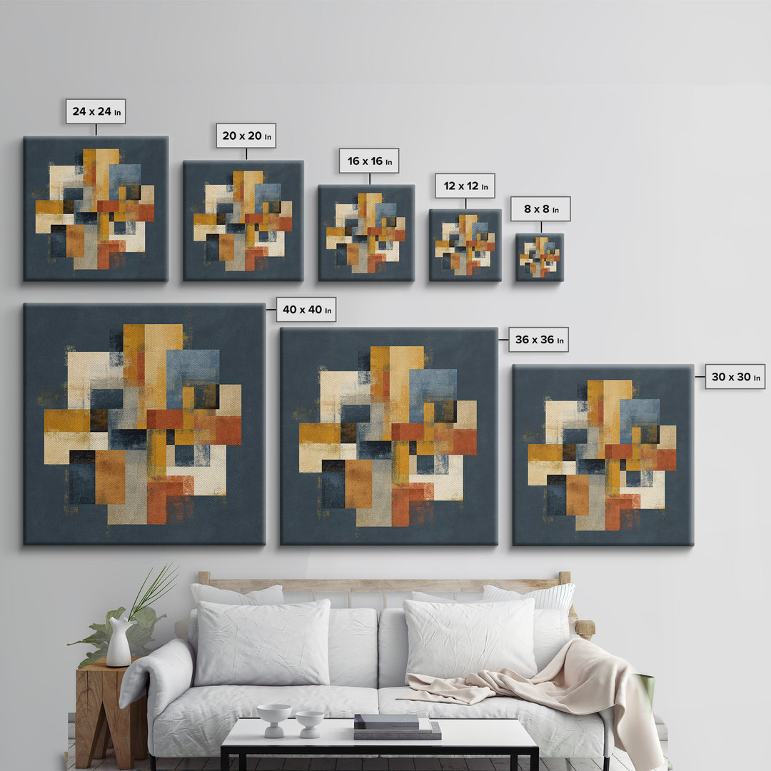 Domino Tiles Arranged Framed Canvas Print, Game Room Art, Textured Painting, Game Room Decor, Fine Art, Play, New Home Gift, GRA-1x1-88