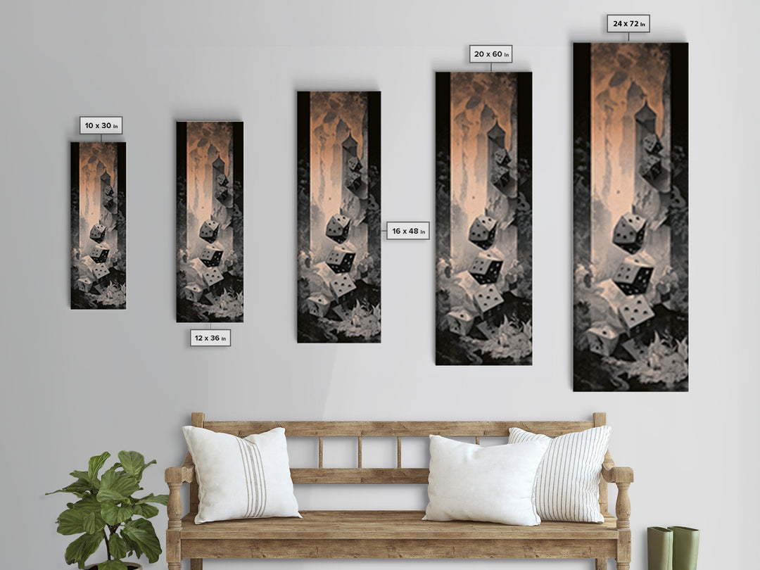 Dartboard Bullseye with Dynamic Motion Canvas Print, Game Room Art, Contemporary Art, Game Room Decor, Fine Art, Play, GRA-1x3-44