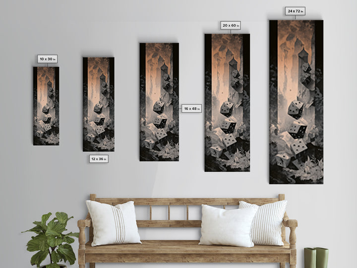 Dartboard Bullseye with Dynamic Motion Canvas Print, Game Room Art, Contemporary Art, Game Room Decor, Fine Art, Play, GRA-1x3-44
