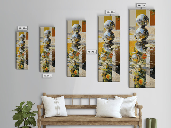Pinball Silver Ball Canvas Print, Game Room Art, Fine Art Print, Game Room Decor, Abstract Art, Play, Wall Decor, GRA-1x3-57