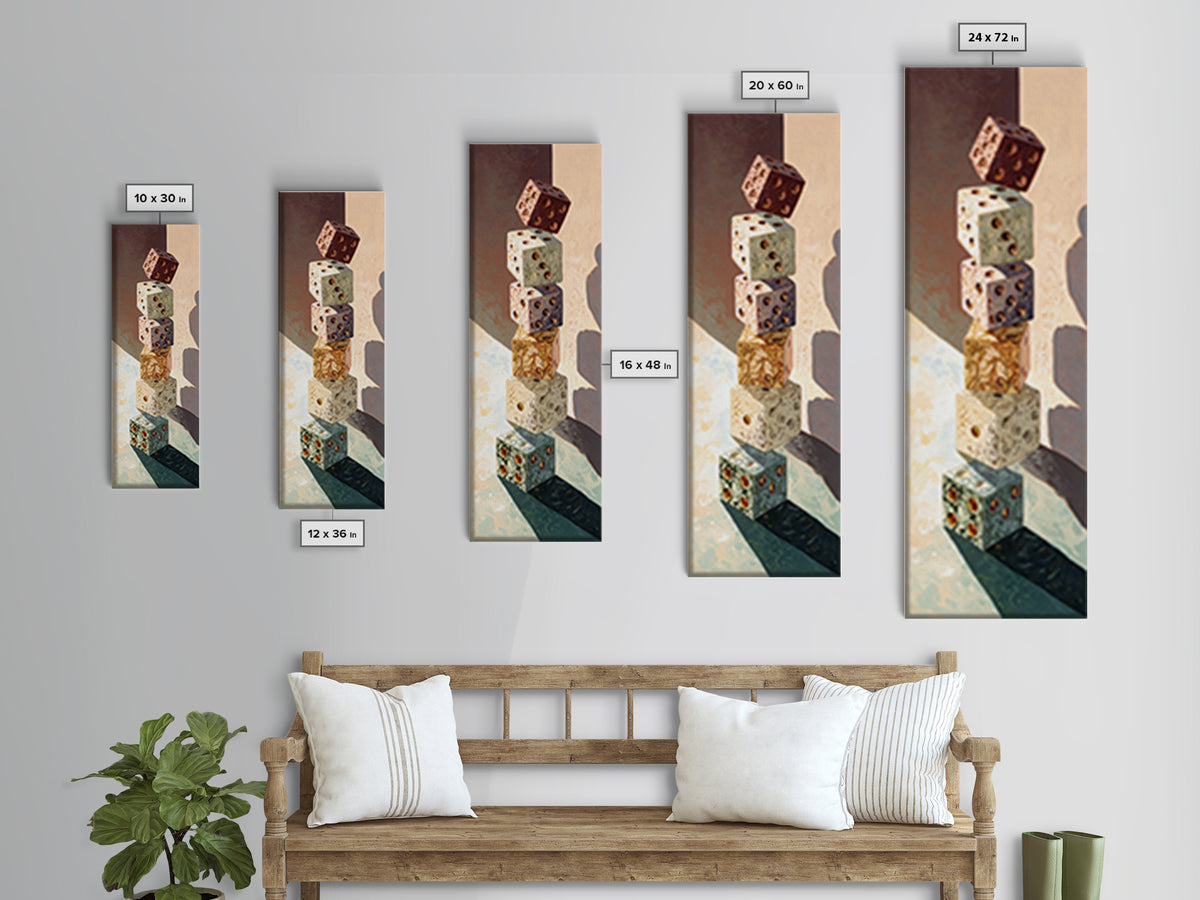 Dartboard Bullseye with Dynamic Motion Canvas Print, Game Room Art, Modern Wall Art, Game Room Decor, Fine Art, Play, GRA-1x3-68