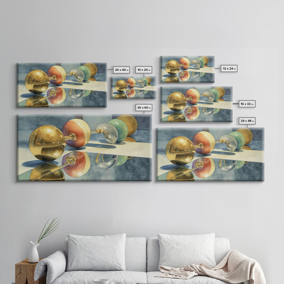 Pinball Silver Ball Canvas Print, Game Room Art, Contemporary Art, Game Room Decor, Fine Art, Play, Bedroom Wall Art, GRA-2x1-17
