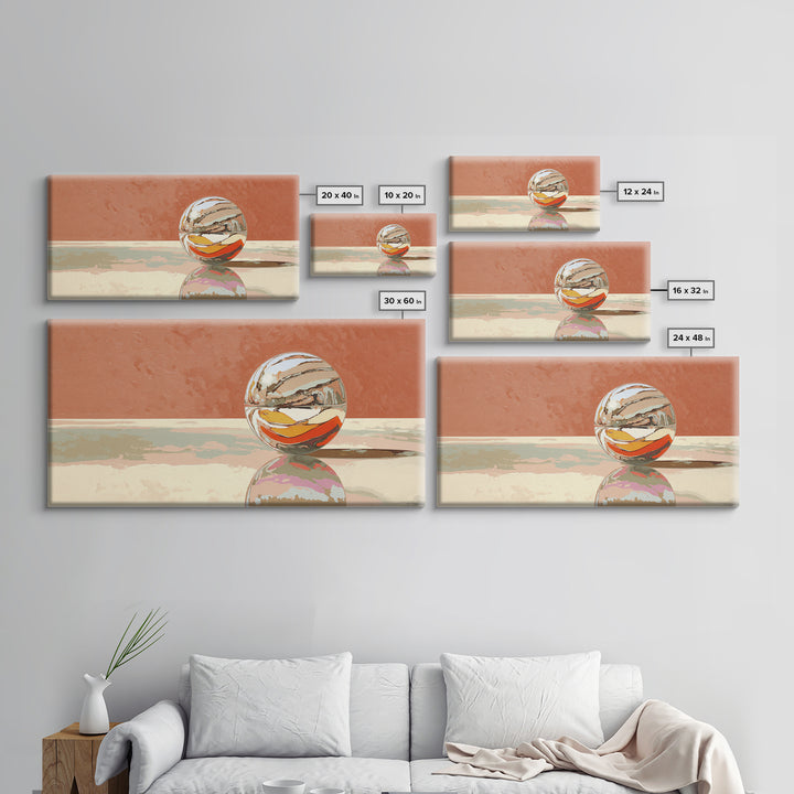 Pinball Silver Ball Canvas Print, Game Room Art, Contemporary Art, Game Room Decor, Fine Art, Play, Bedroom Wall Art, GRA-2x1-41