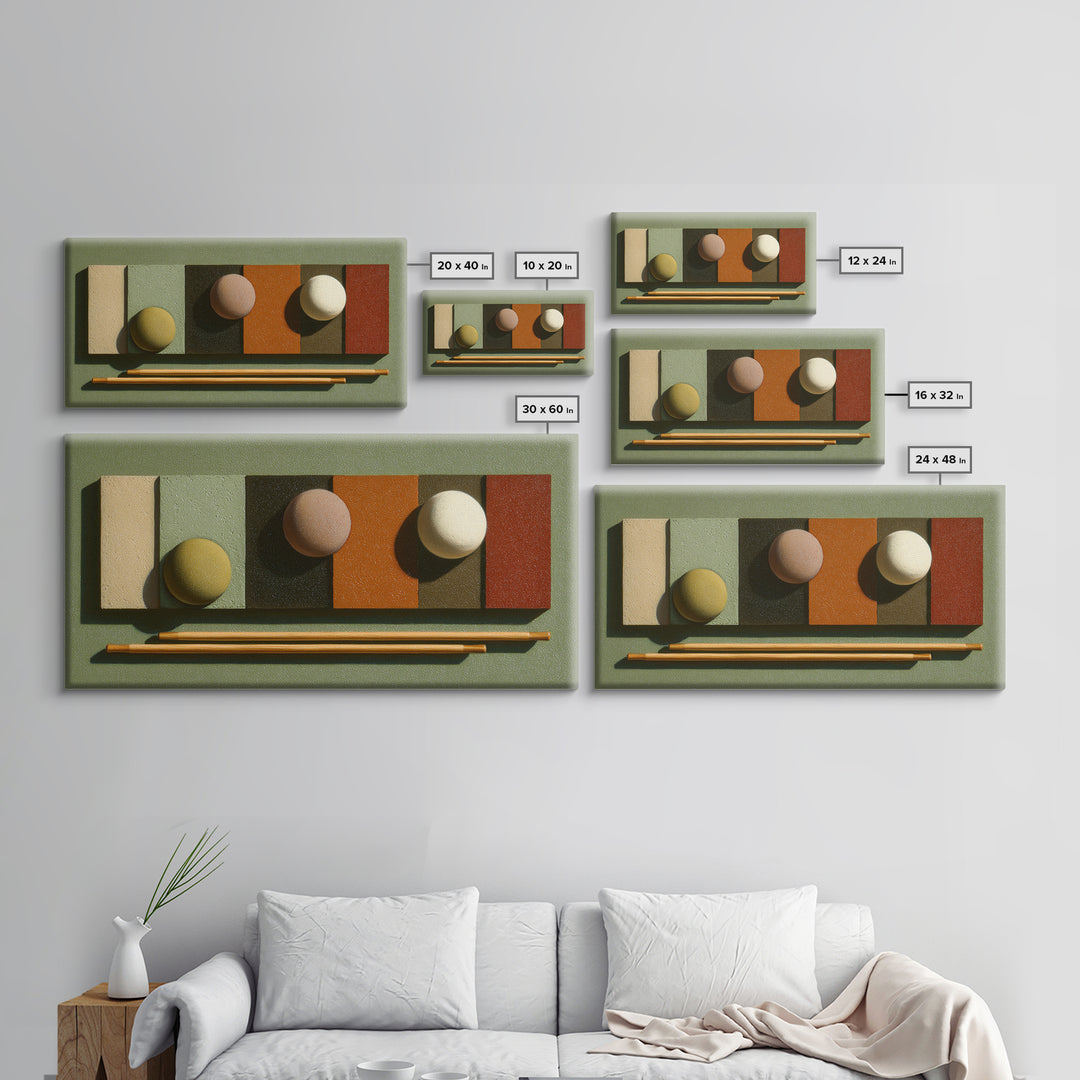 Pool Cue and Chalk on Green Felt Canvas Print, Game Room Art, Contemporary Art, Game Room Decor, Play, Bedroom Wall Art, GRA-2x1-54