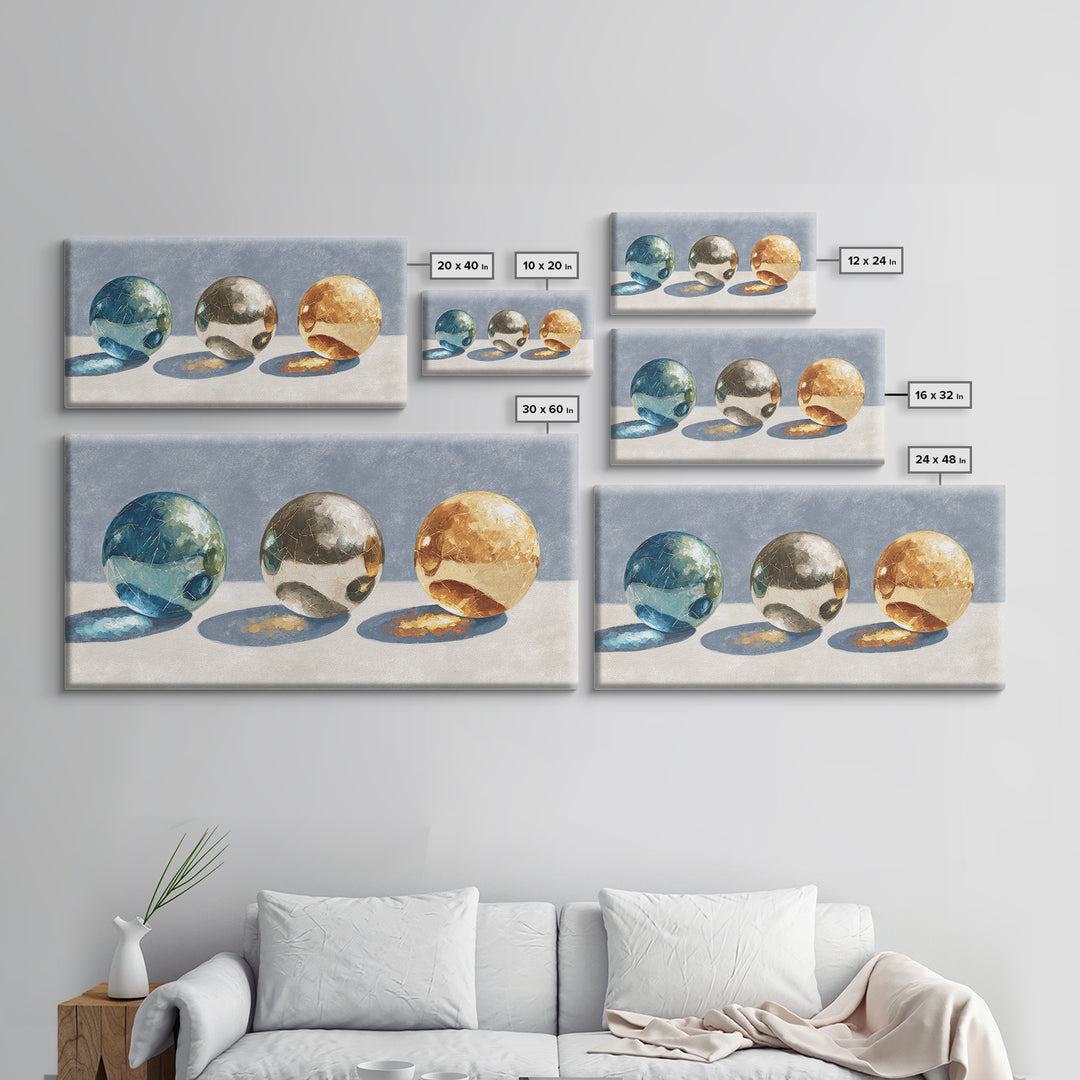 Pinball Silver Ball Canvas Print, Game Room Art, Modern Wall Art, Game Room Decor, Fine Art, Play, Unique Home Decor, GRA-2x1-89