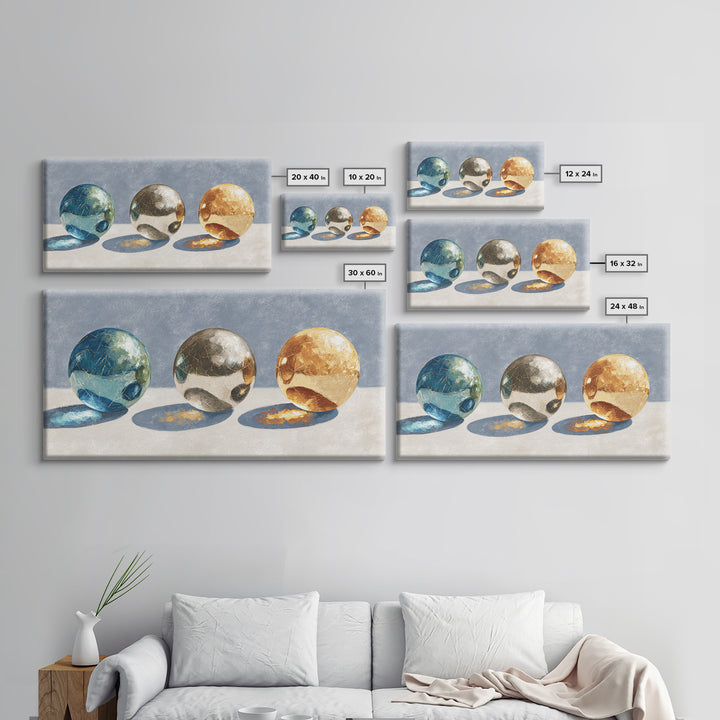Pinball Silver Ball Canvas Print, Game Room Art, Modern Wall Art, Game Room Decor, Fine Art, Play, Unique Home Decor, GRA-2x1-89