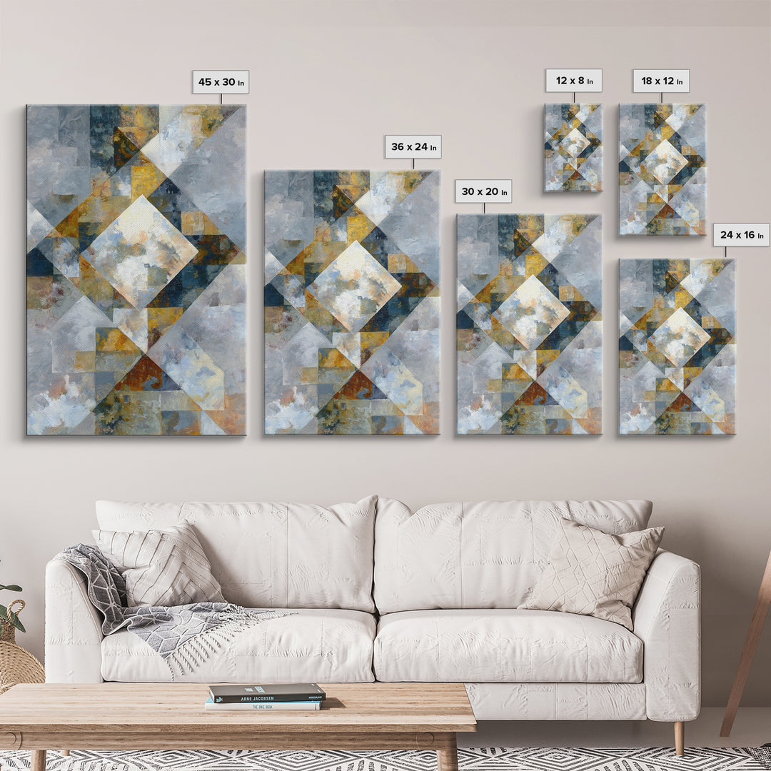 Domino Tiles Arranged Framed Canvas Print, Game Room Art, Boho Decor, Game Room Decor, Abstract Art, Play, Classroom Decor, GRA-2x3-48