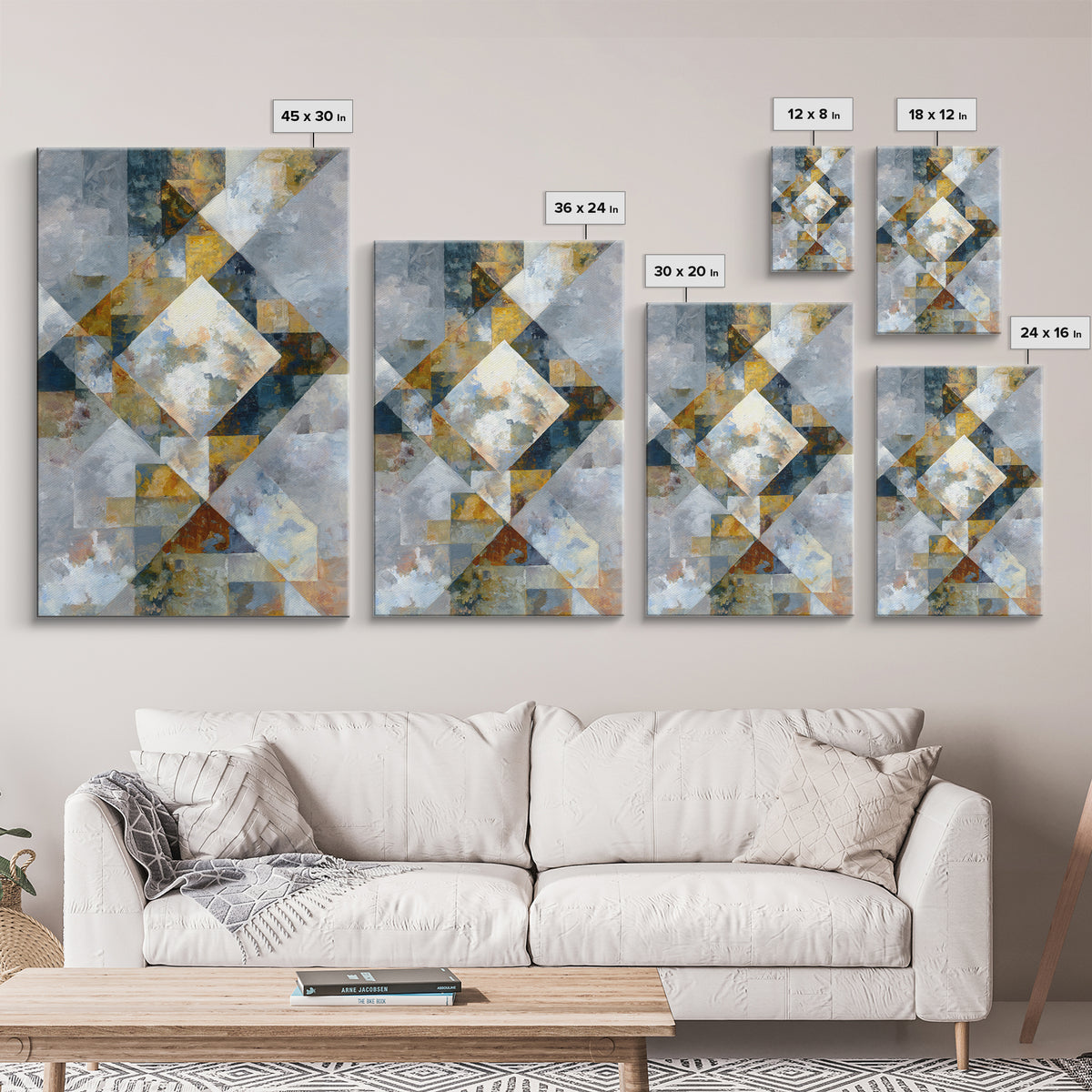 Domino Tiles Arranged Framed Canvas Print, Game Room Art, Boho Decor, Game Room Decor, Abstract Art, Play, Classroom Decor, GRA-2x3-48