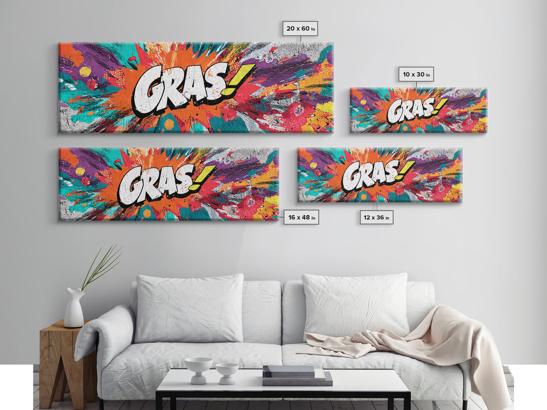 Comic Style Explosion with Game Icons Framed Canvas Print, Game Room Art, Neutral Decor, Game Room Decor, Fine Art, Play, GRA-3x1-7