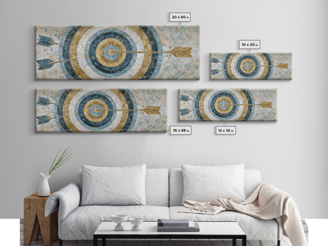 Dartboard Bullseye with Dynamic Motion Framed Canvas Print, Game Room Art, Wall Art, Game Room Decor, Fine Art, Play, GRA-3x1-72