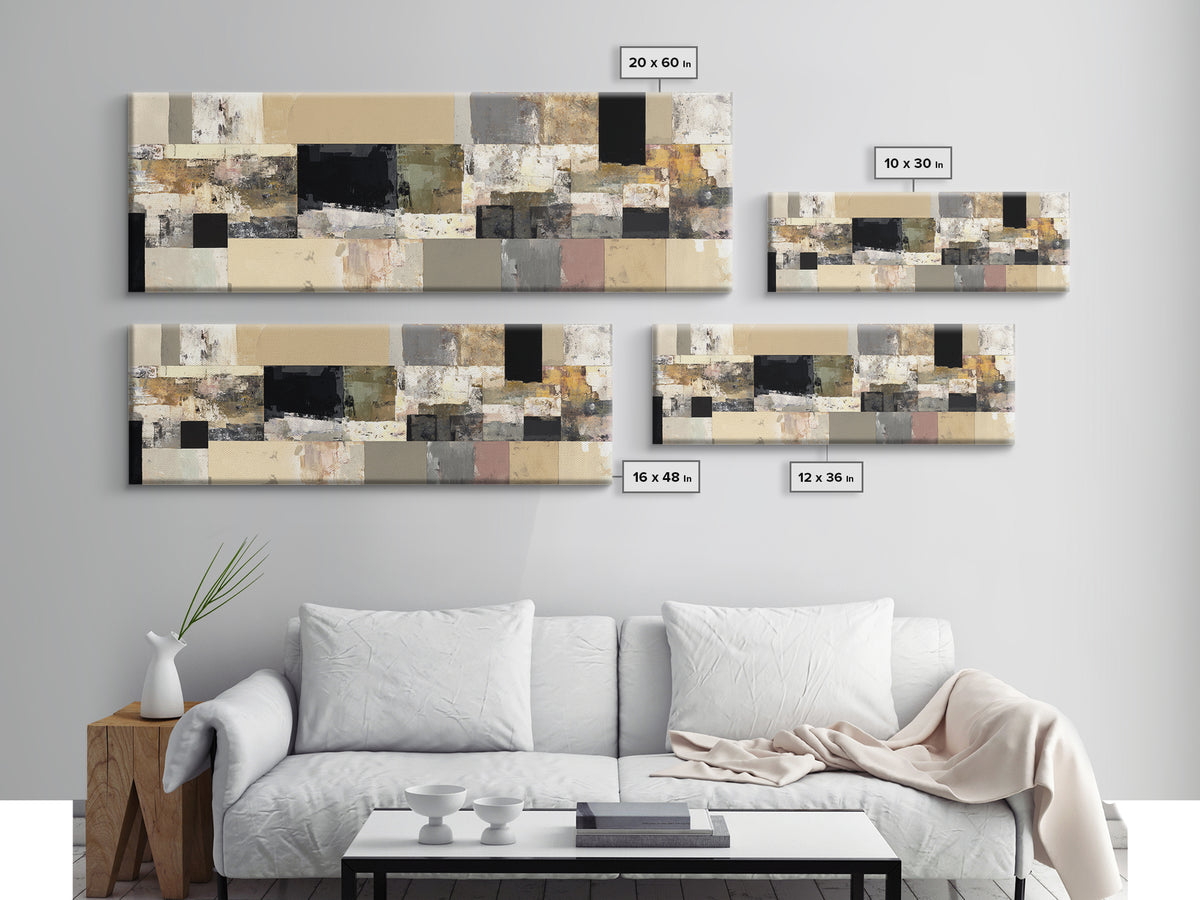 Domino Tiles Arranged Canvas Print, Game Room Art, Unique Home Decor, Game Room Decor, Abstract Art, Play, Boho Decor, GRA-3x1-8