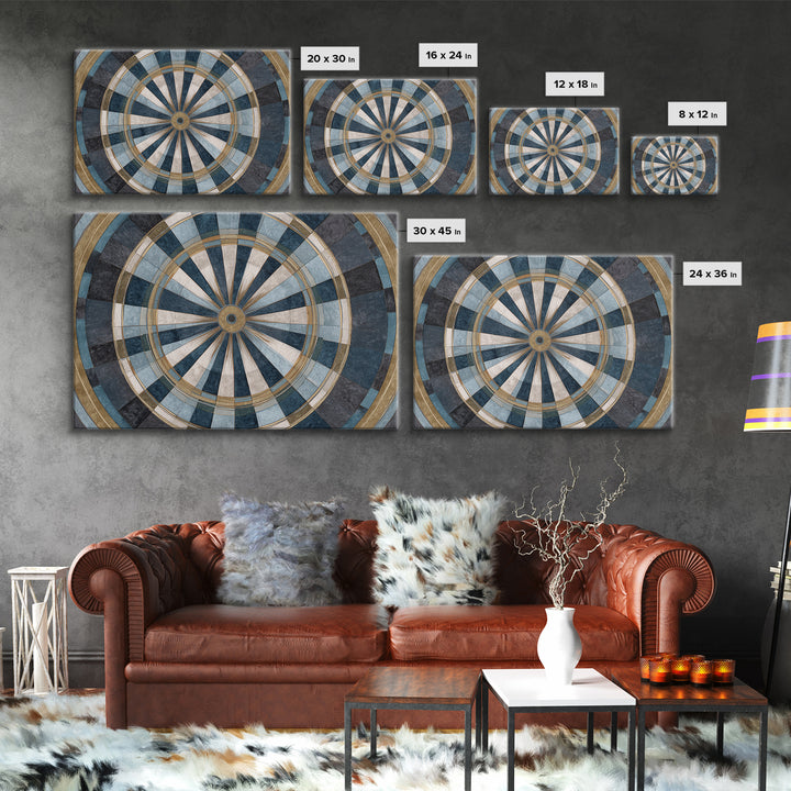 Dartboard Bullseye with Dynamic Motion Canvas Print, Game Room Art, Bedroom Wall Art, Game Room Decor, Fine Art, Play, GRA-3x2-12