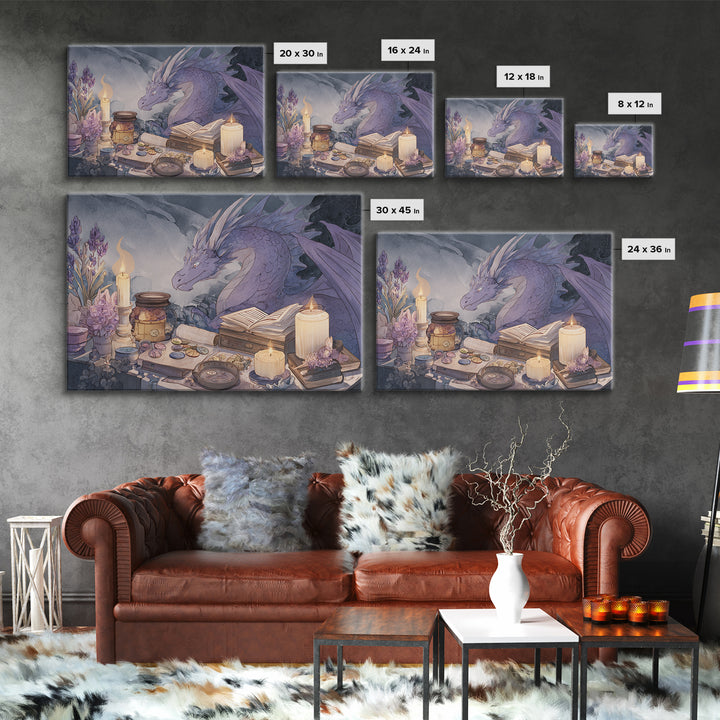 Fantasy Board Game Dragon Token Scene Framed Canvas Print, Game Room Art, New Home Gift, Game Room Decor, Fine Art, Play, GRA-3x2-15