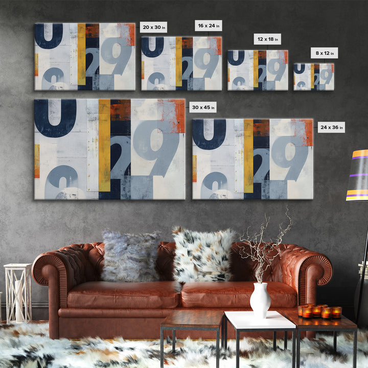 Scoreboard Numbers as Abstract Design Canvas Print, Game Room Art, Kids Room Wall Art, Game Room Decor, Fine Art, Play, GRA-3x2-76